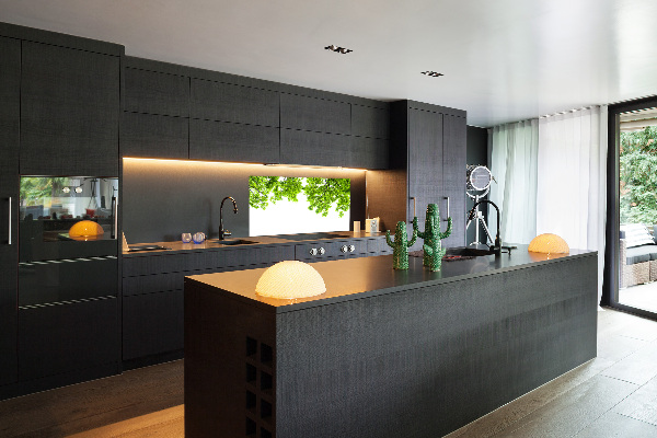 Panel de pared de cocina hojas de roble