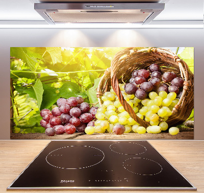 Panel antisalpicaduras Uvas en una cesta