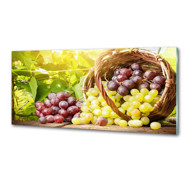 Panel antisalpicaduras Uvas en una cesta