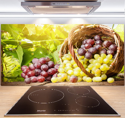 Panel antisalpicaduras Uvas en una cesta