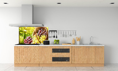 Panel antisalpicaduras Uvas en una cesta