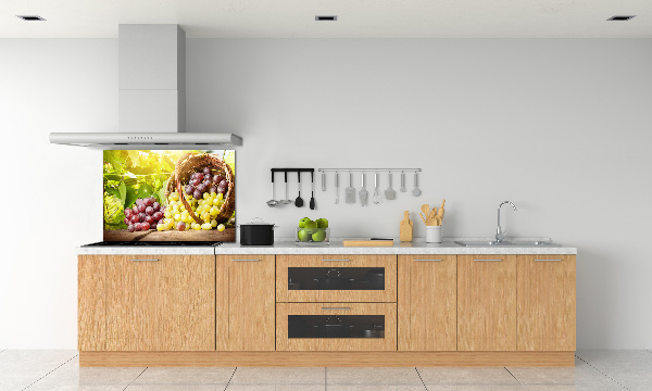 Panel antisalpicaduras Uvas en una cesta