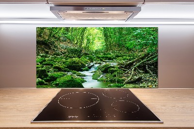 Panel de pared de cocina Un arroyo en el bosque