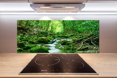Panel de pared de cocina Un arroyo en el bosque