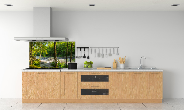 Panel antisalpicaduras Río en el bosque