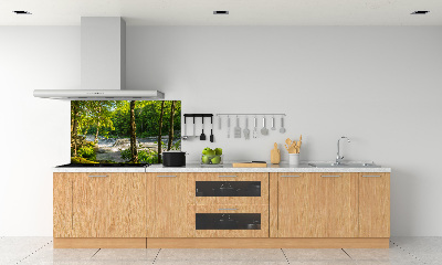 Panel antisalpicaduras Río en el bosque