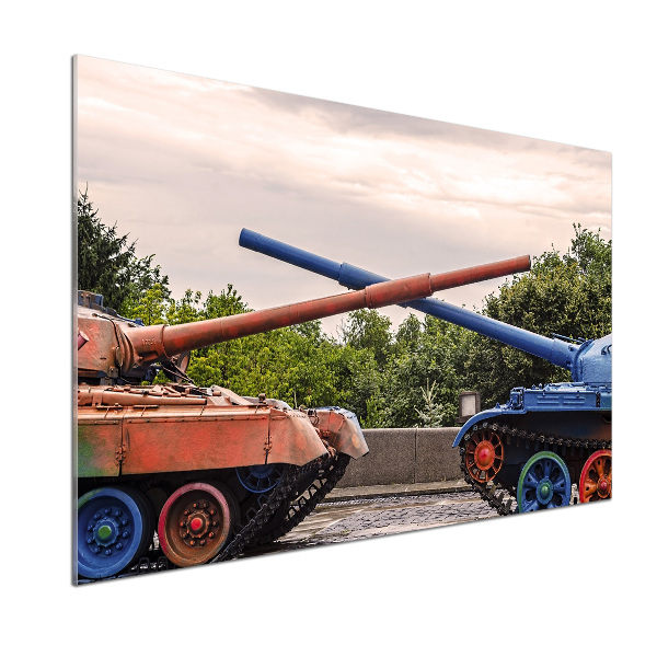 Panel dekor szkło Dwa czołgi