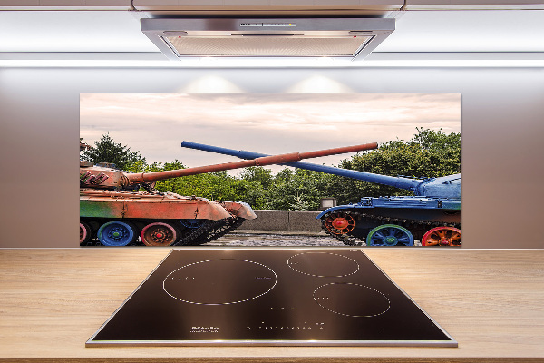 Panel dekor szkło Dwa czołgi