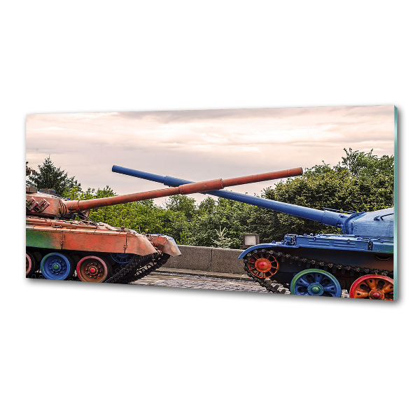 Panel dekor szkło Dwa czołgi
