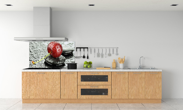 Panel antisalpicaduras Cerezo bajo la lluvia