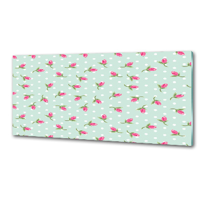 Salpicadero de cocina Patrón de rosas