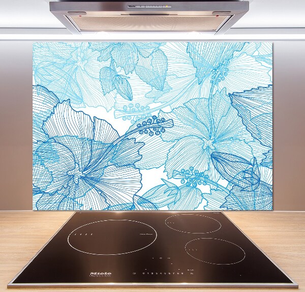 Panel antisalpicaduras flores hawaianas