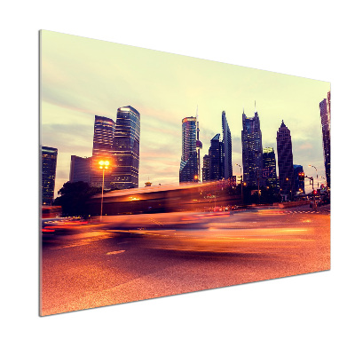 Panel antisalpicaduras Shanghái de noche