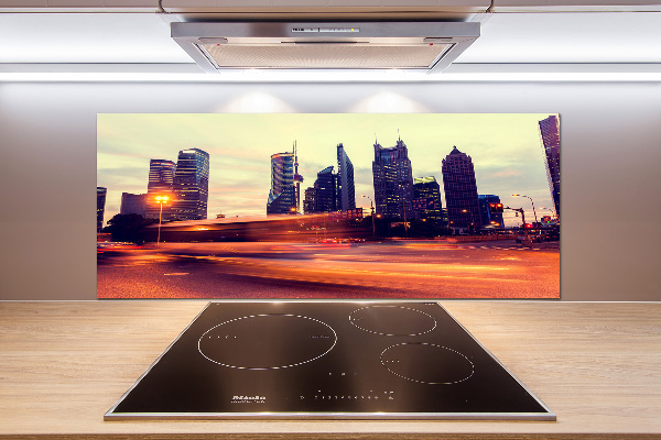 Panel do kuchni Szanghaj nocą