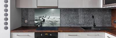 Panel para cocina Niebla sobre Dubái