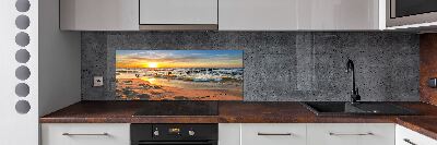 Panel de pared de cocina Playa al atardecer