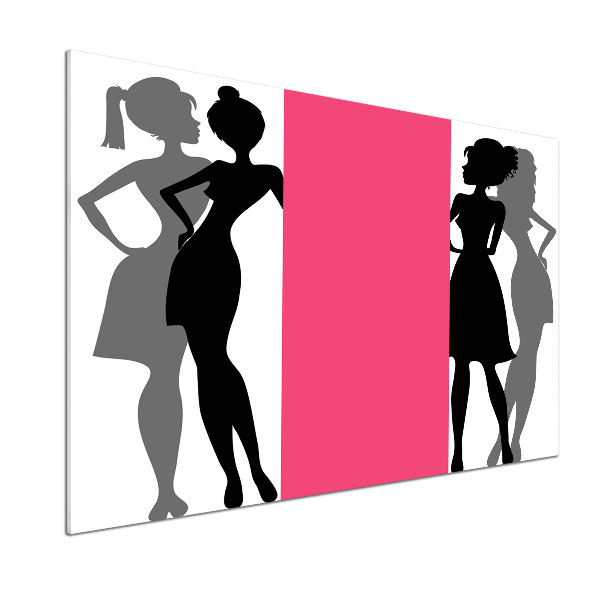 Panel de pared de cocina siluetas de mujeres