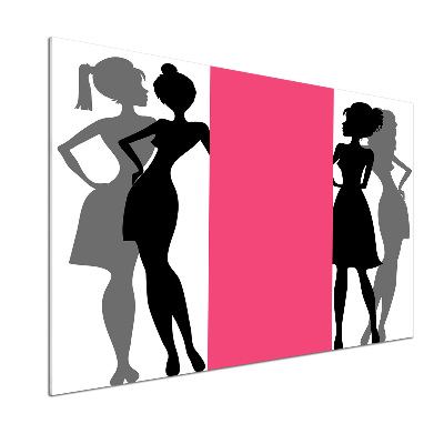 Panel de pared de cocina siluetas de mujeres