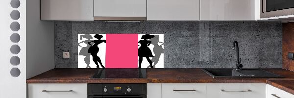 Panel de pared de cocina siluetas de mujeres