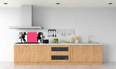 Panel de pared de cocina siluetas de mujeres