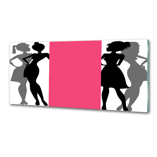 Panel de pared de cocina siluetas de mujeres