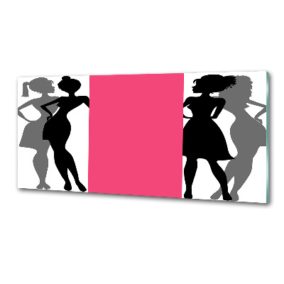 Panel de pared de cocina siluetas de mujeres