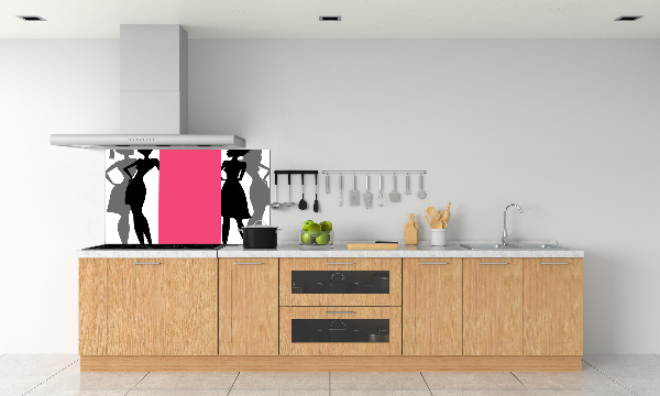 Panel de pared de cocina siluetas de mujeres