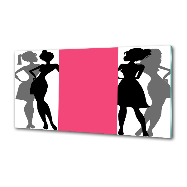 Panel de pared de cocina siluetas de mujeres