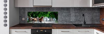 Panel para cocina Caballos al galope
