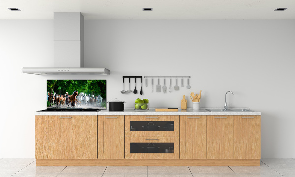 Panel para cocina Caballos al galope