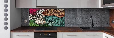 Salpicadero de cocina Plumas abstractas