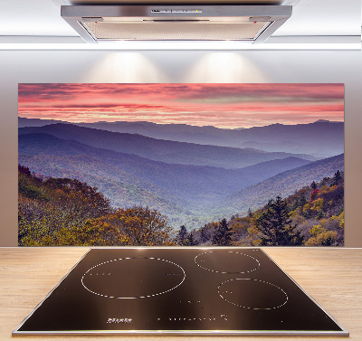 Salpicadero para cocina Atardecer en la montaña