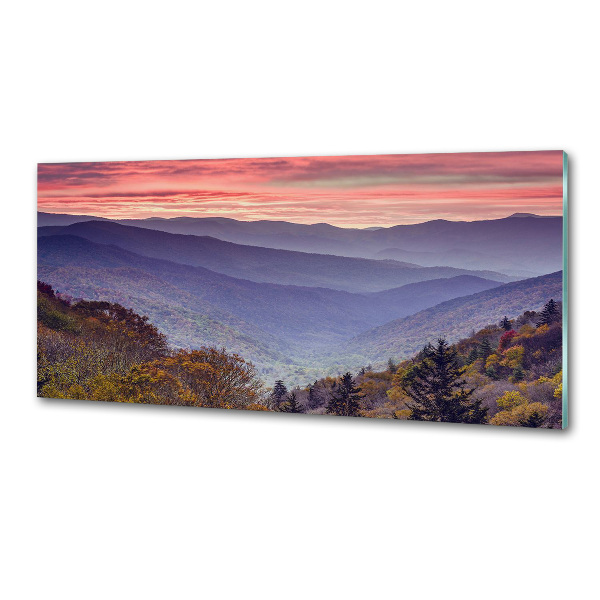 Salpicadero para cocina Atardecer en la montaña