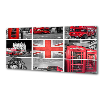 Panel dekor szkło Kolaż Londyn