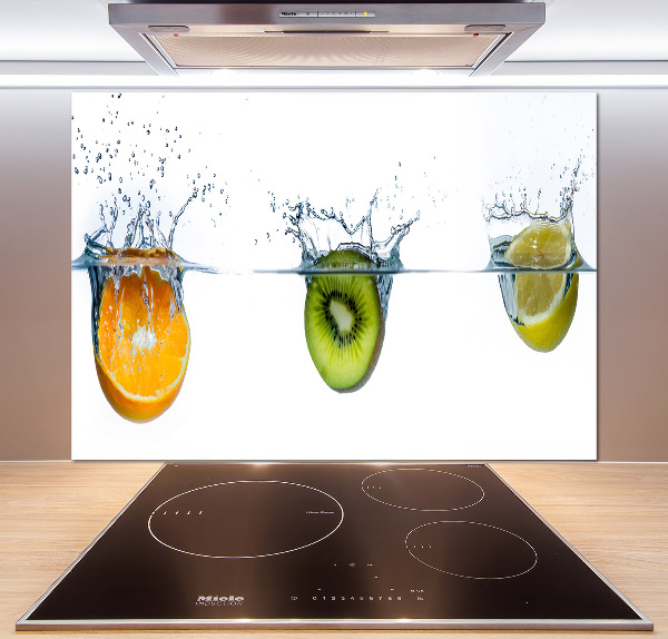 Panel de pared de cocina Frutas bajo el agua