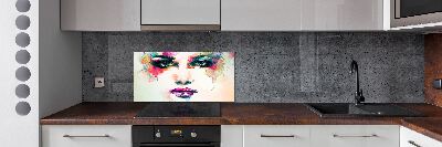 Panel antisalpicaduras Retrato de una mujer