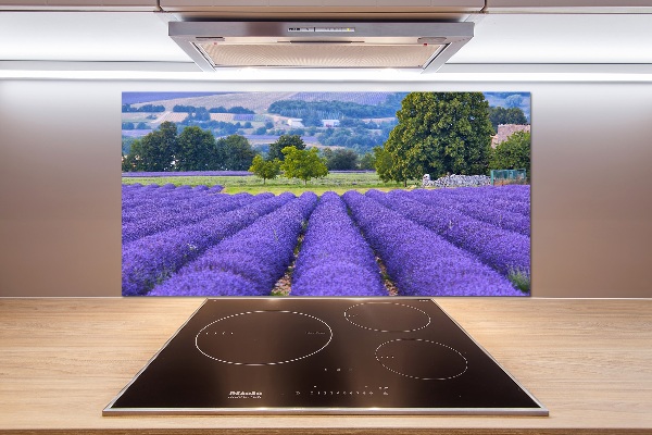 Panel antisalpicaduras campo de lavanda