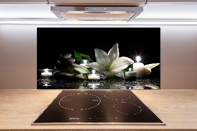 Salpicadero para cocina Lirio blanco