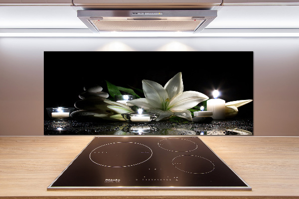 Panel dekor szkło Biała lilia