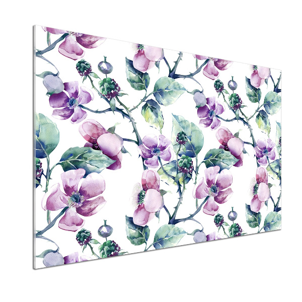 Panel para cocina flores de mora