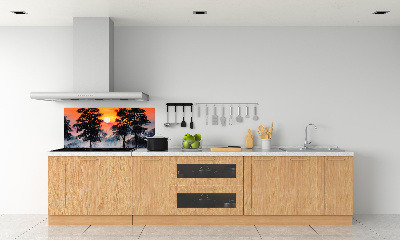 Panel para cocina Bosque al atardecer