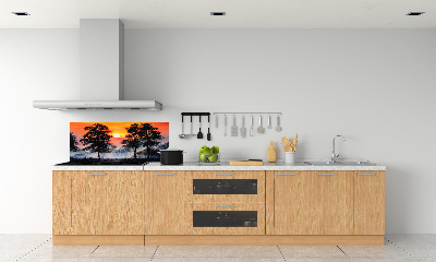 Panel para cocina Bosque al atardecer