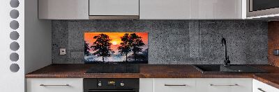 Panel para cocina Bosque al atardecer
