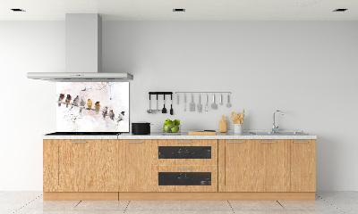 Panel para cocina Pájaros en una rama