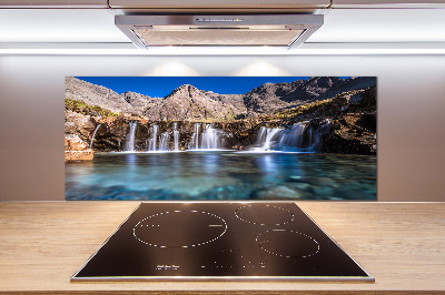 Salpicadero de cocina Cascada en las montañas