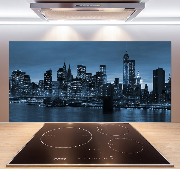 Panel para cocina Nueva York de noche