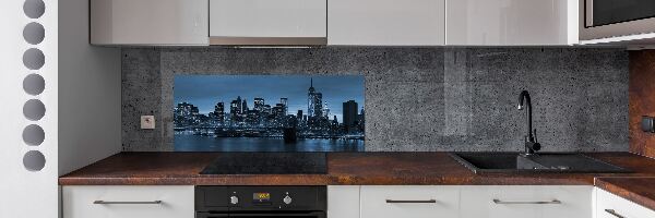Panel para cocina Nueva York de noche