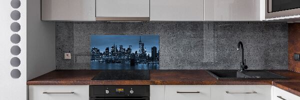 Panel para cocina Nueva York de noche