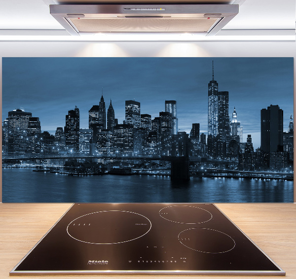 Panel para cocina Nueva York de noche