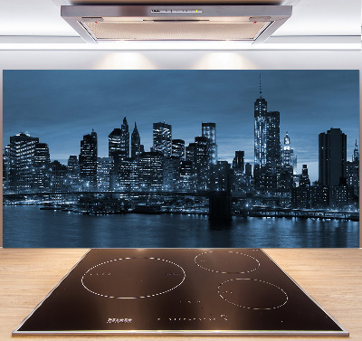 Panel para cocina Nueva York de noche